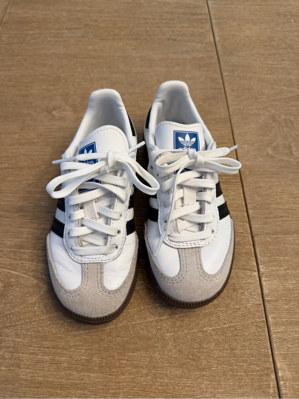 Adidas Samba OG Shoes—Cloud White/Core Black/Gum—Little Kid/Toddler Size 10.5